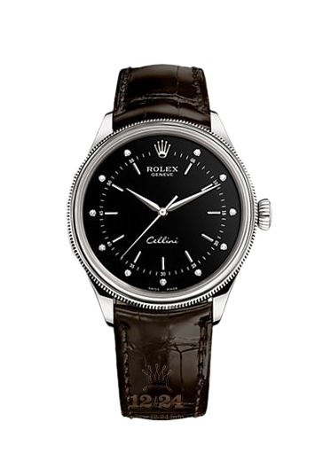 Rolex Cellini Watch 50509-0024 39 mm White gold Case Black Dial