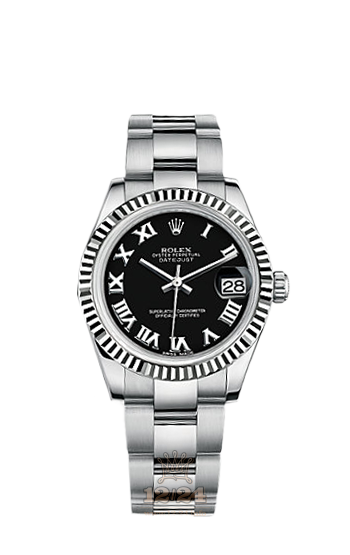 Rolex Datejust Watch 178274-0078 31 mm Steel / White gold Case Black Dial
