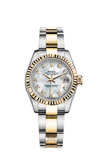 Rolex Lady-Datejust Watch 179173-0121 26 mm Steel / Yellow gold Case White Dial
