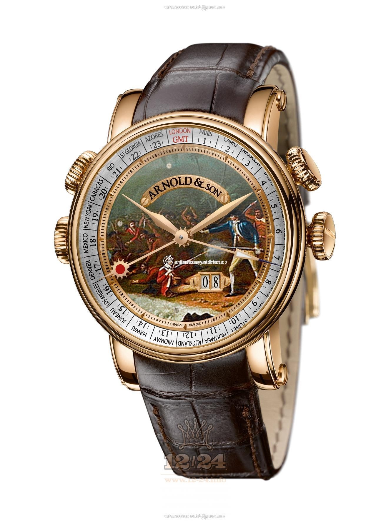 Arnold Son Royal Collection Watch 1H6AP.D07A.C60B Pink gold Case Painted Dial