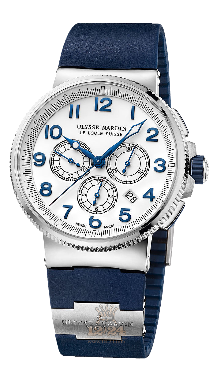 Ulysse Nardin Marine Watch 1503-150-3/60 43 mm Stainless steel Titanium Case White Dial