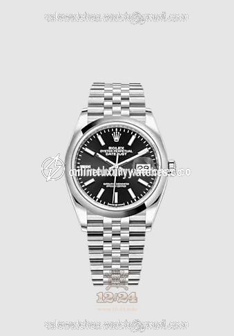 Rolex Datejust Watch 126200-0003 36 mm Stainless steel Case Black Dial