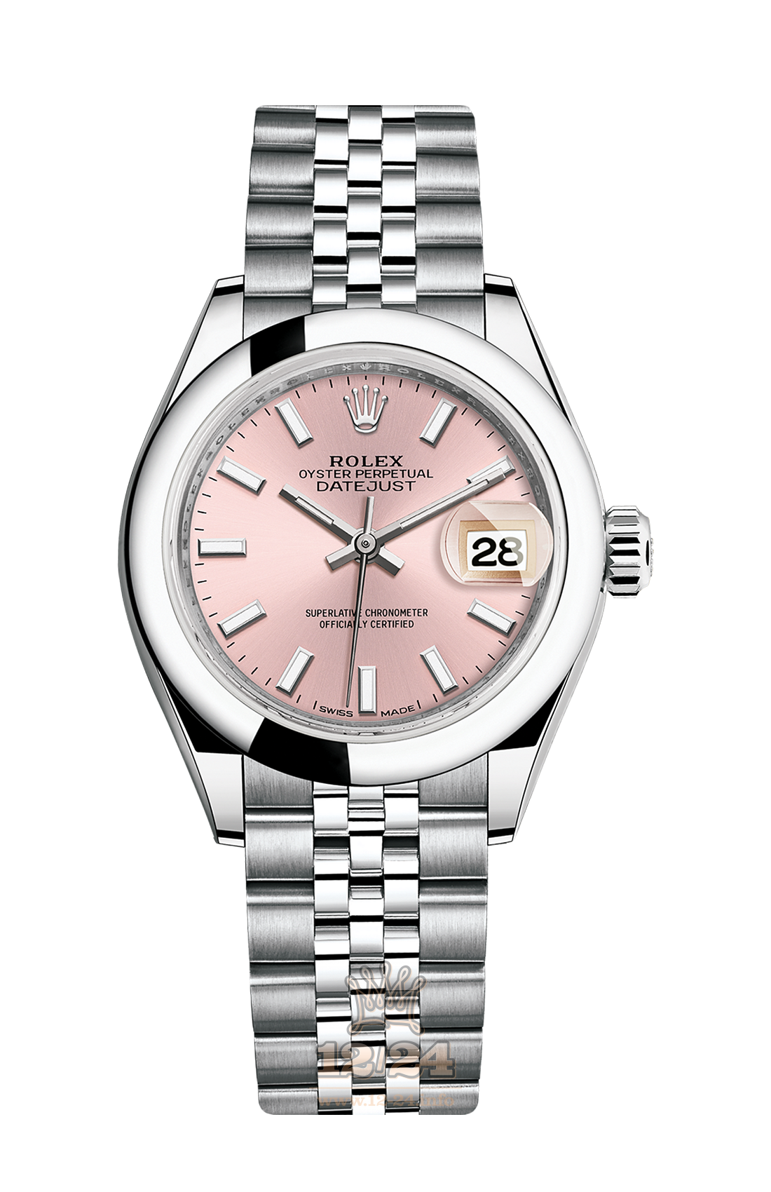 Rolex Datejust Watch 279160-0001 28 mm Stainless steel Case Pink Dial