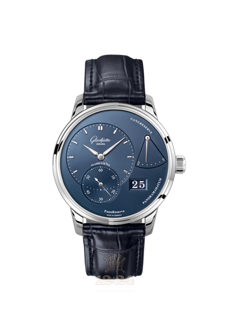 Glashutte Pano Watch 1-65-01-26-12-55 40 mm Stainless steel Case Dark blue Dial