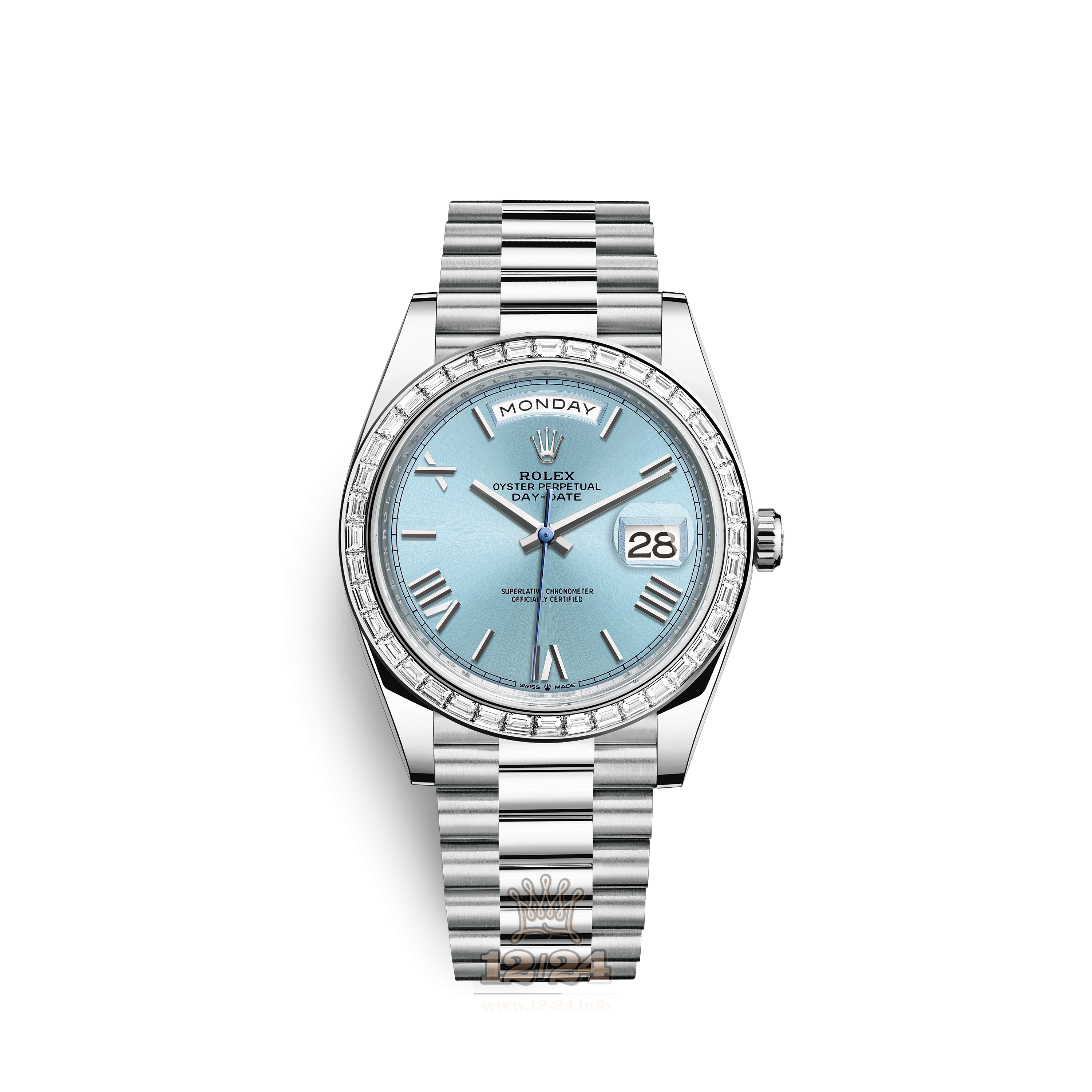 Rolex Day-Date Watch 228396tbr-0030 40 mm Platinum Case Blue Dial