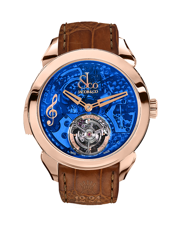 Jacob & Co Grand Complication Masterpieces Watch PT500.40.NS.OB.A 43 mm Pink gold Case Dark blue Dial