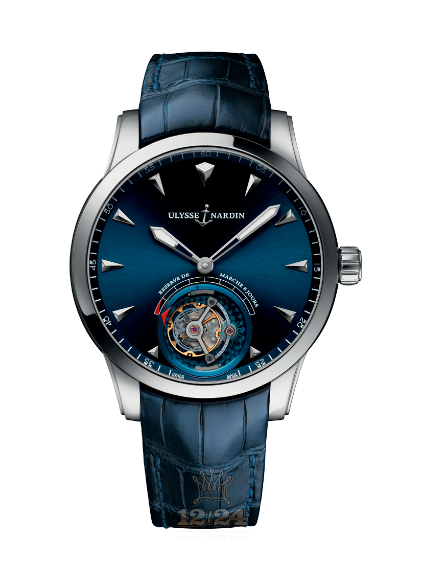 Ulysse Nardin Classic Watch 1780-133/93 44 mm White gold Case Dark blue Dial