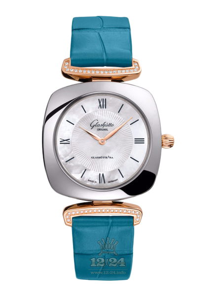 Glashutte Ladies Watch 1-03-02-05-16-30 31 mm Steel / Pink gold Case White Dial