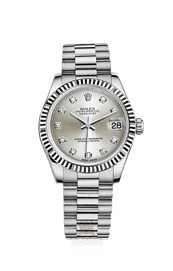 Rolex Datejust Watch 178279-0014 31 mm White gold Case Silver Dial