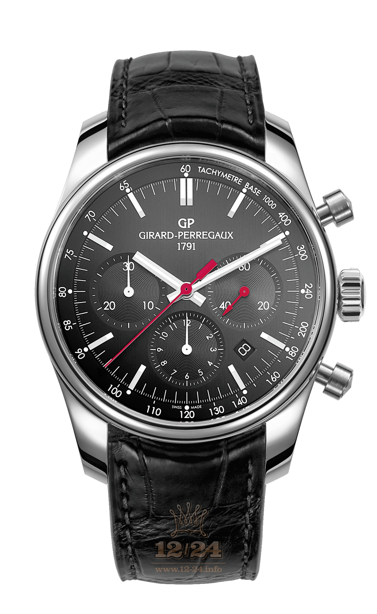 Girard Perregaux Competizione Watch 49590-11-611-BB6A Stainless steel Case Black Dial