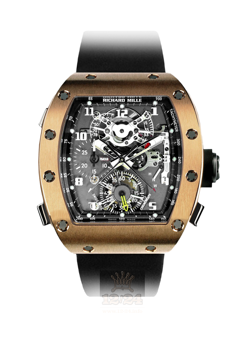 Richard Mille Men's Collection Watch RM 008-V2 RG 51 mm Pink gold Case
