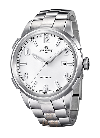 Perrelet First Class Watch A1068/A 42 mm Stainless steel Case White Dial