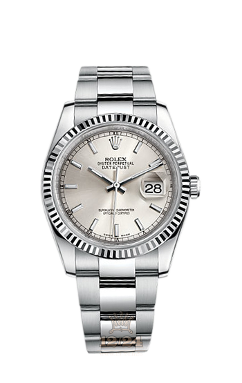 Rolex Datejust Watch 116234-0093 36 mm Steel / White gold Case Silver Dial