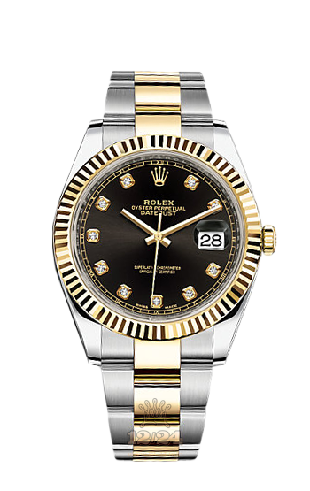 Rolex Datejust Watch 126333-0005 41 mm Steel / Yellow gold Case Black Dial