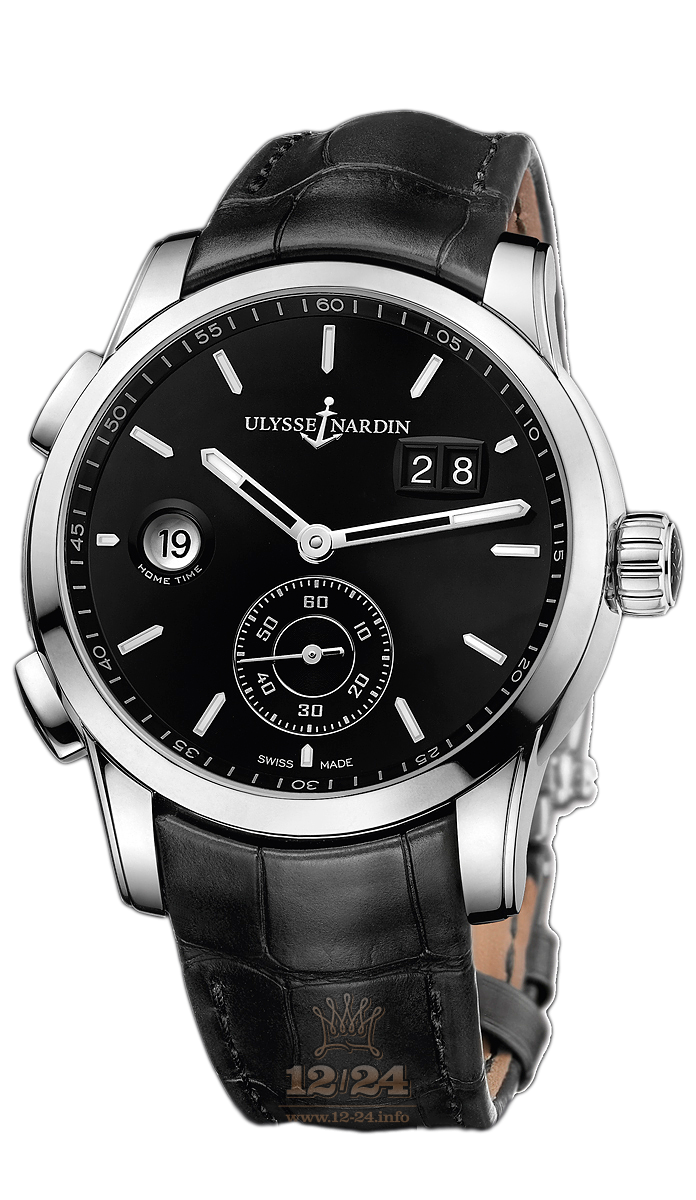 Ulysse Nardin Classic Watch 3343-126/92 42 mm Stainless steel Case Black Dial