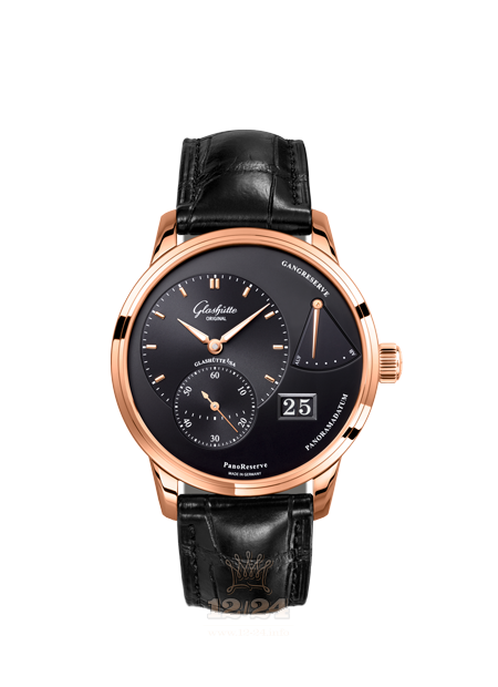 Glashutte Pano Watch 1-65-01-29-15-30 40 mm Pink gold Case Black Dial