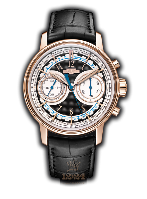 Dewitt Academia Watch AC.CHR.001 42 mm Pink gold Case White Black Dial