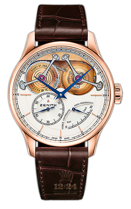 Zenith Academy Watch 18.2210.4810/01.C713 45 mm Pink gold Case Silver Dial