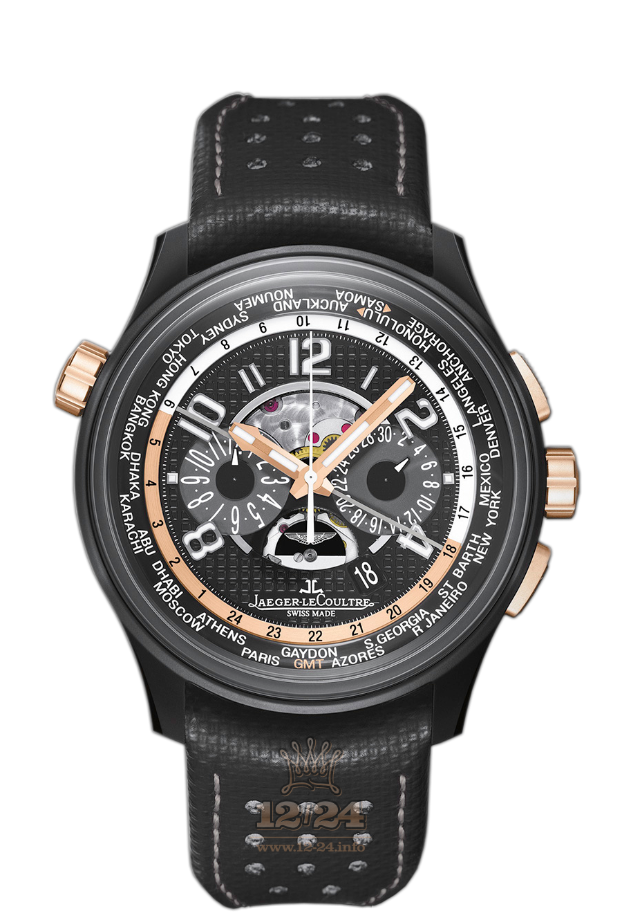 Jaeger-LeCoultre Master Extreme Watch 193L471 44 mm Pink gold Ceramics Case Black Golden Dial