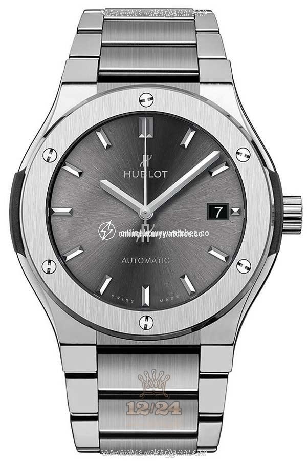 Hublot Classic Fusion Watch 510.NX.7071.NX 45 mm Titanium Case Gray Dial