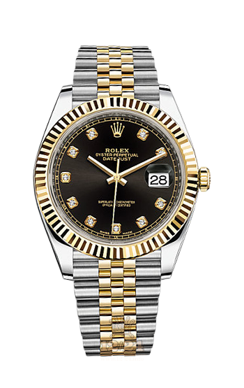 Rolex Datejust Watch 126333-0006 41 mm Steel / Yellow gold Case Black Dial