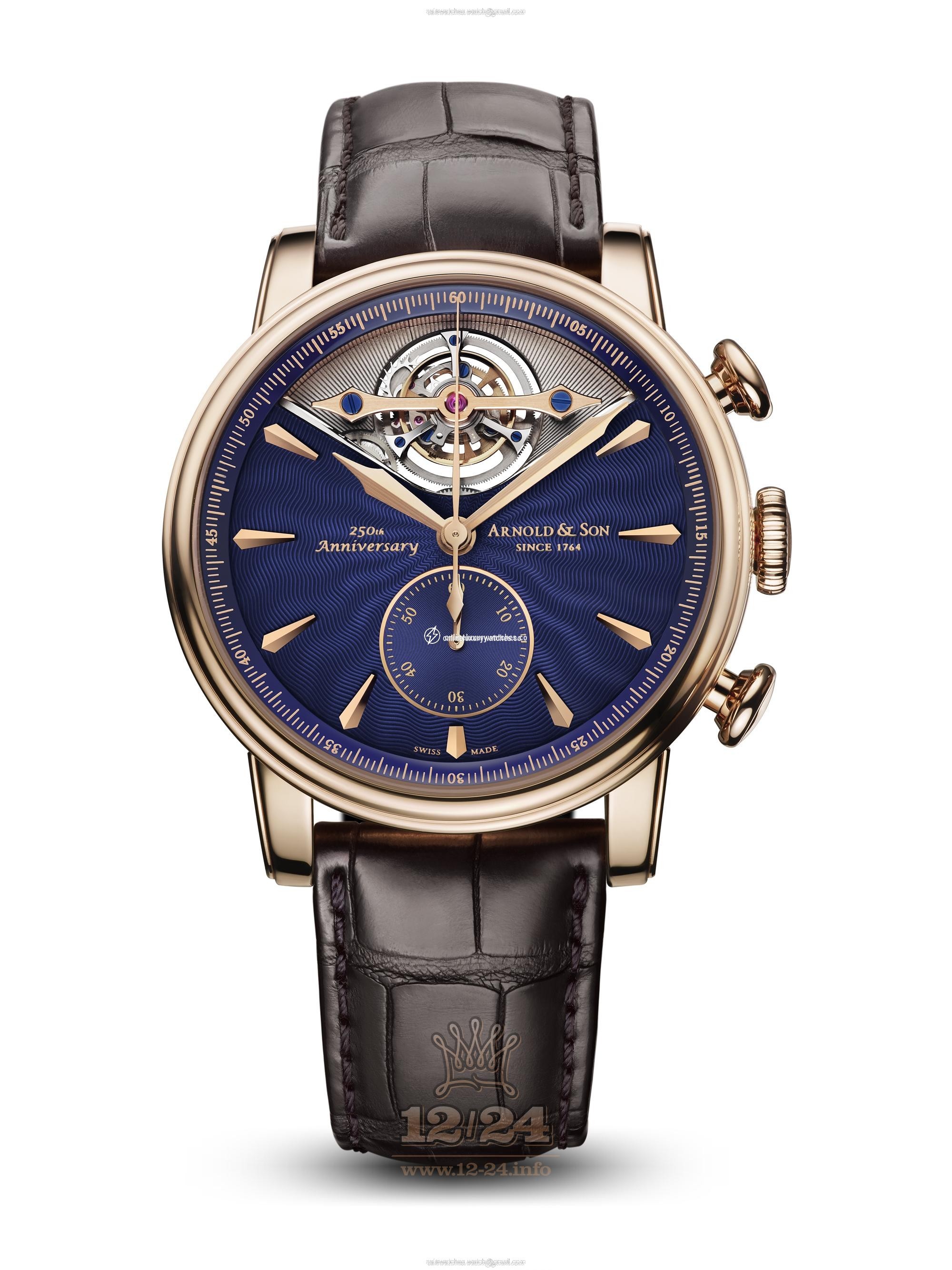 Arnold Son Royal Collection Watch 1CTAR.U01A.C112R Red gold Case Dark blue Dial
