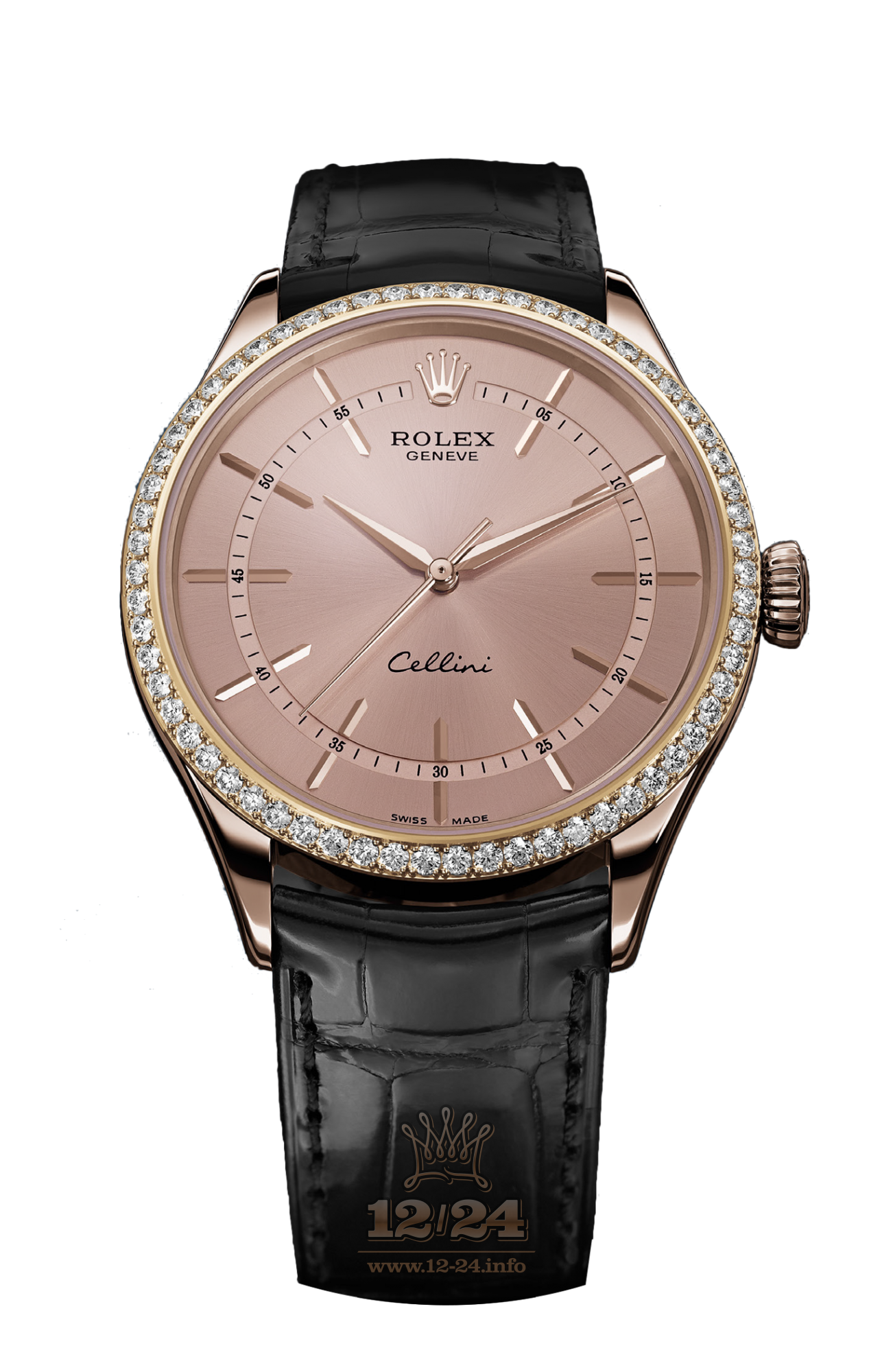 Rolex Cellini Time Watch 50705rbr-0010 39 mm Pink gold Case Pink Dial