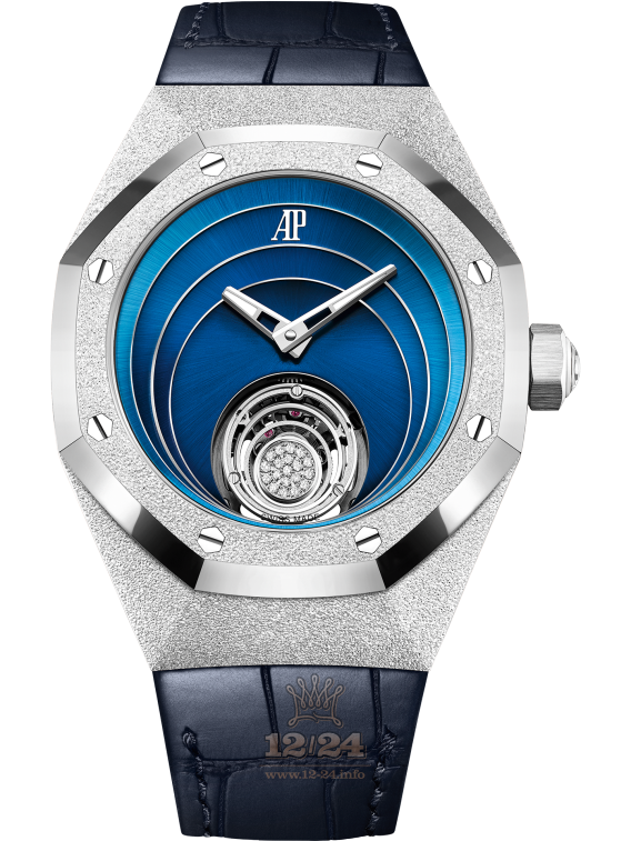 Audemars Piguet Royal Oak Watch 77351ST.ZZ.1261ST.01 38 mm White gold Case Dark blue Dial