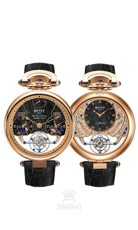 Bovet Fleurier Grandes Complications Watch AIRS031 46 mm Pink gold Case Black Dial