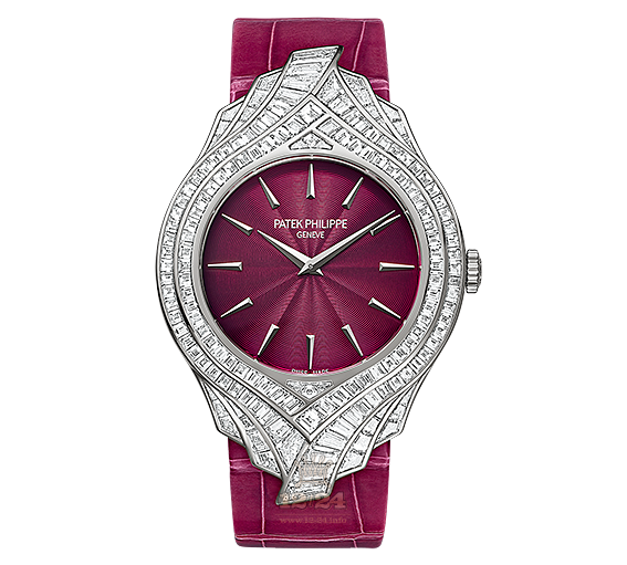 Patek Philippe Calatrava Watch 4895G-001 34 mm White gold Case Purple Dial