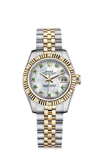 Rolex Lady-Datejust Watch 179313-0105 26 mm Steel / Yellow gold Case White Dial