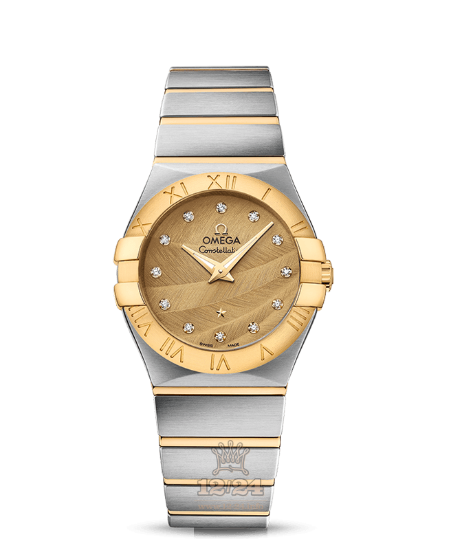 Omega Constellation Watch 123.20.27.60.58.003 27 mm Steel / Yellow gold Case Yellow Dial