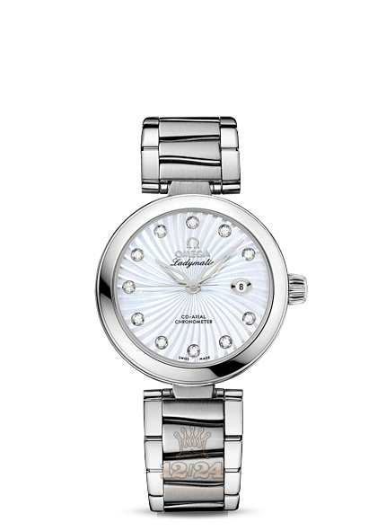 Omega Ladymatic Watch 425.30.34.20.55.001 34 mm Stainless steel Ceramics Case White Dial