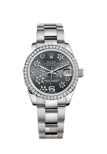 Rolex Datejust Watch 178384-0025 31 mm Steel / White gold Case Gray Painted Dial