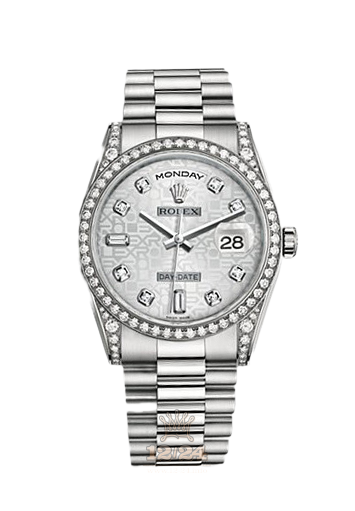 Rolex Day-Date Watch 118389-0011 36 mm White gold Case Silver Dial