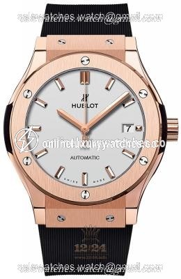 Hublot Classic Fusion Watch 511.OX.2611.RX 45 mm Pink gold Case White Dial