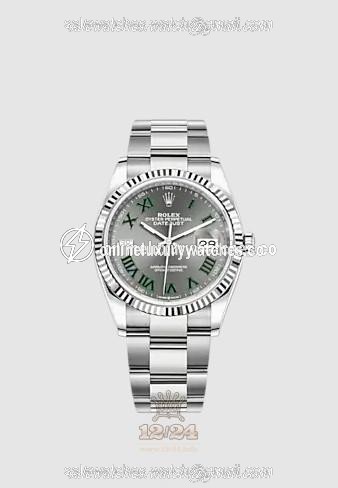Rolex Datejust Watch 126234-0046 36 mm Stainless steel White gold Case Silver Dial