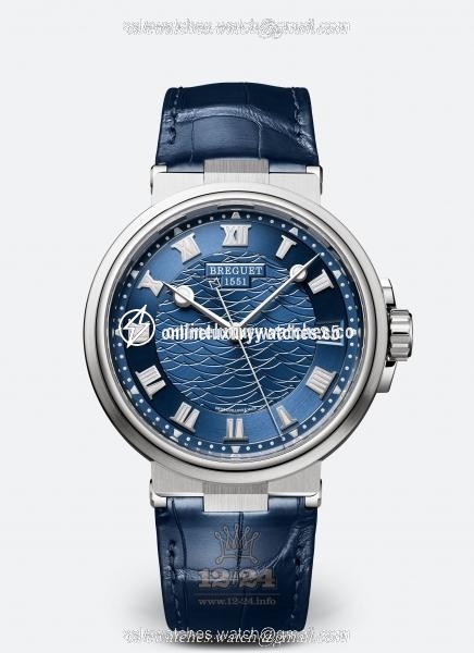 Breguet Marine Watch 5517BB/Y2/9ZU 40 mm White gold Case Dark blue Dial