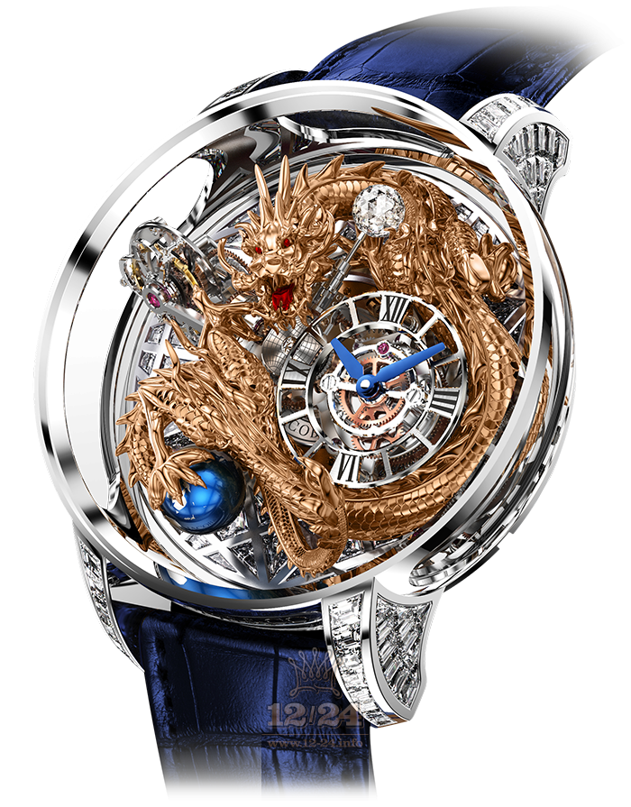 Jacob & Co Grand Complication Masterpieces Watch AT802.30.BD.UA.A 50 mm White gold Sapphire Case Silver Dial