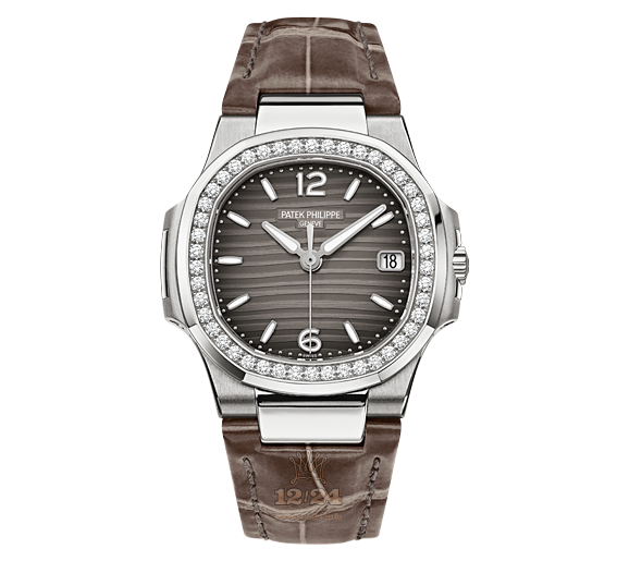 Patek Philippe Nautilus Watch 7010G-012 32 mm White gold Case Black Gray Dial