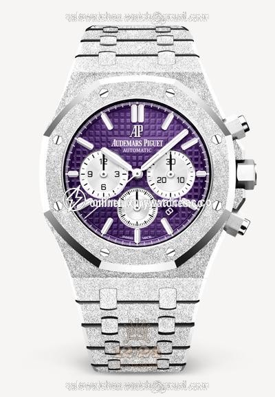 Audemars Piguet Royal Oak Watch 26331BC.GG.1224BC.01 41 mm White gold Case Purple Dial