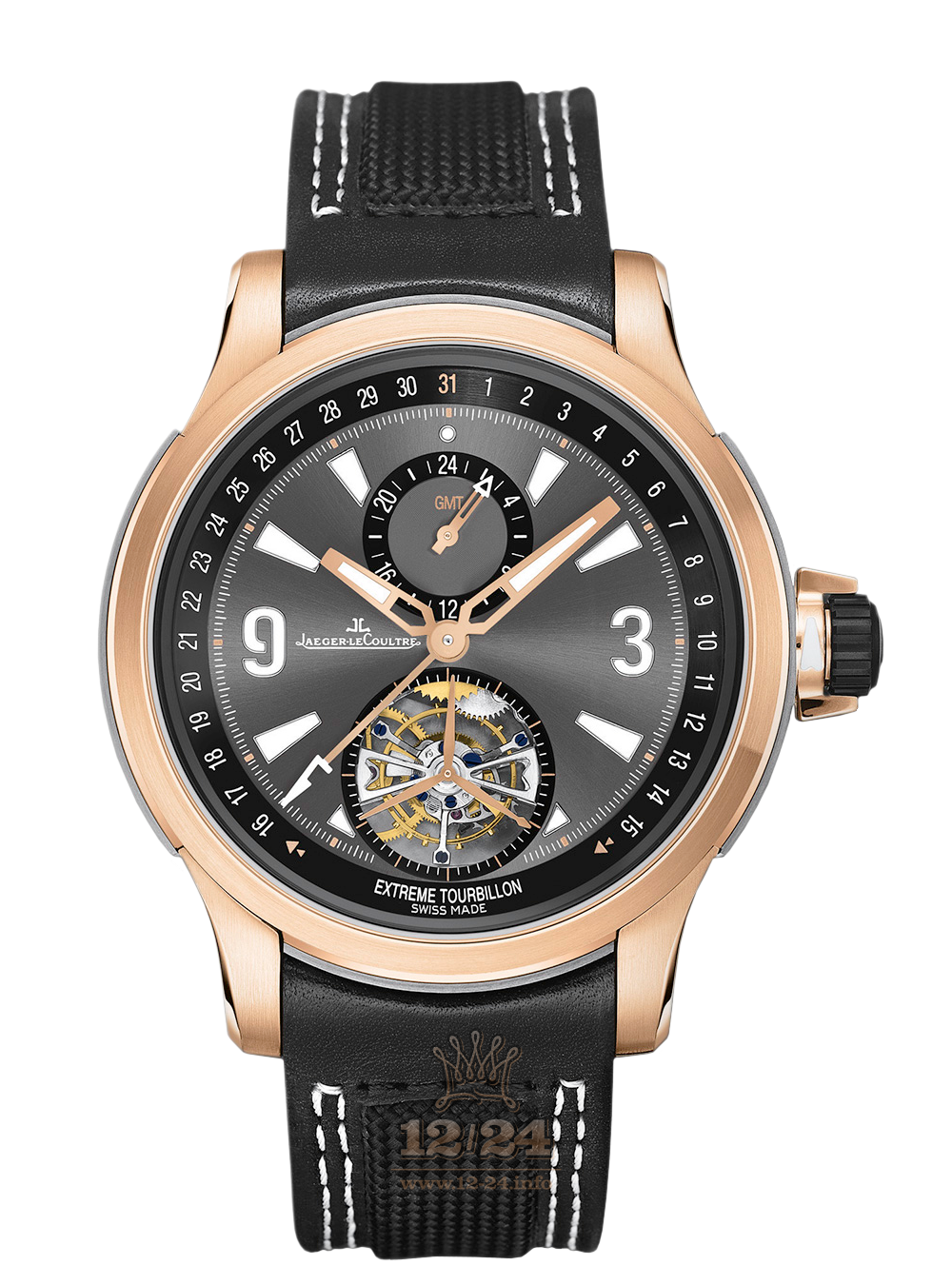 Jaeger-LeCoultre Master Extreme Watch 1762470 46 mm Pink gold Titanium Case Black Gray Dial