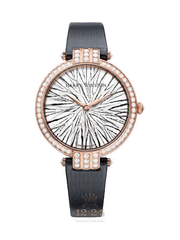 Harry Winston The Premier Collection Watch PRNQHM36RR004 36 mm Pink gold Case White Black Dial
