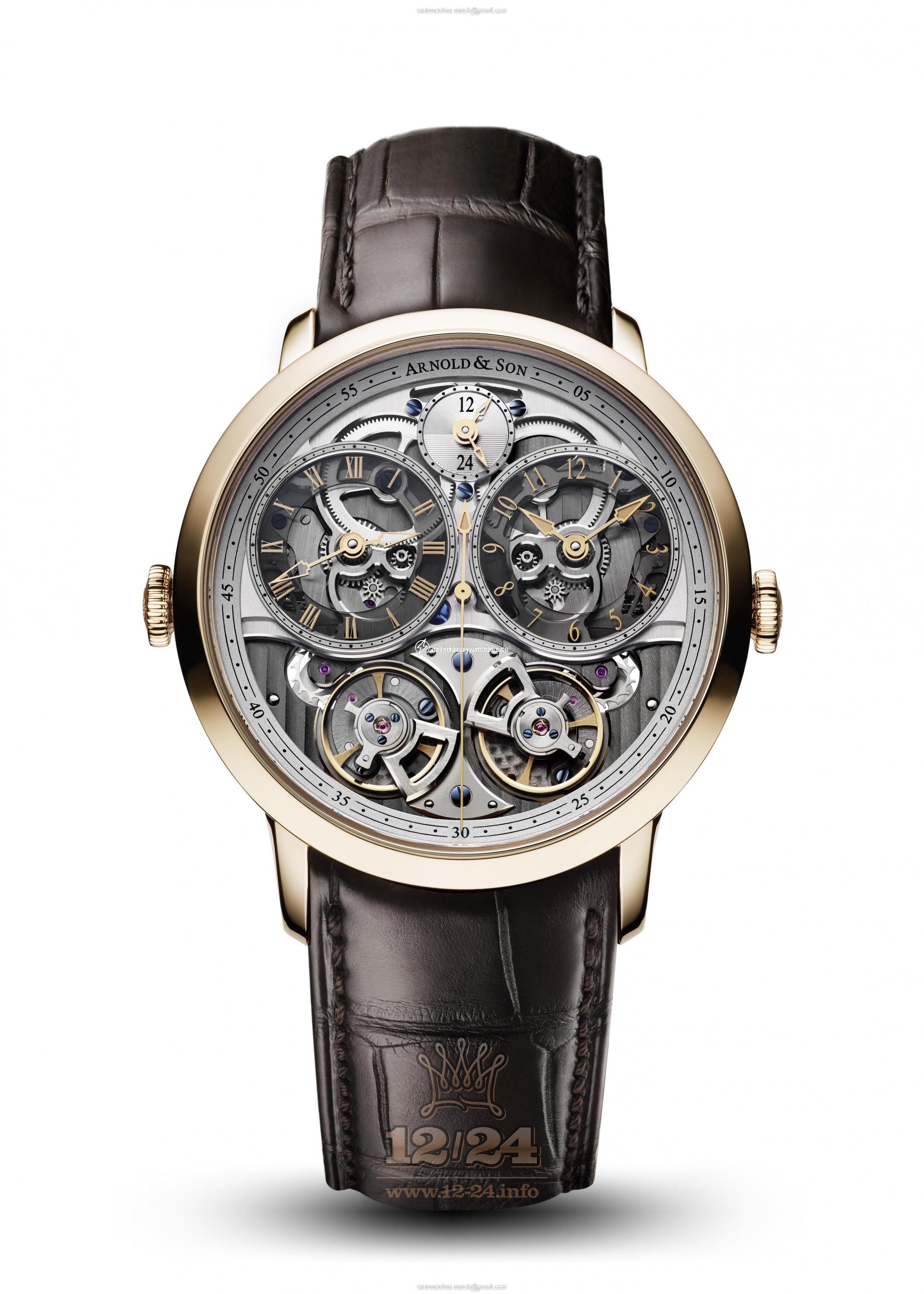 Arnold Son Instrument Collection Watch 1DGAP.S10A.C120P 44 mm Pink gold Case Silver Dial