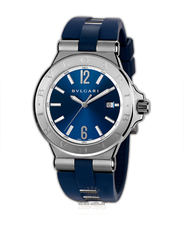 Bvlgari Diagono Watch 102102 DG42C3SVD 42 mm Stainless steel Case Dark blue Dial