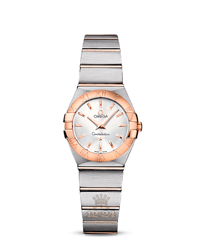Omega Constellation Watch 123.20.24.60.02.001 24 mm Steel / Pink gold Case Silver Dial