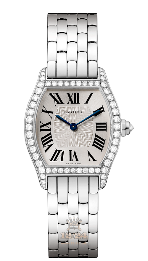 Cartier Tortue Watch WA501011 30 mm White gold Case Silver Dial