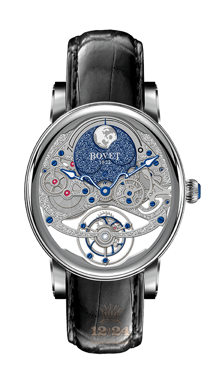 Bovet Dimier Watch R90002 41 mm White gold Case Silver Dark blue Dial