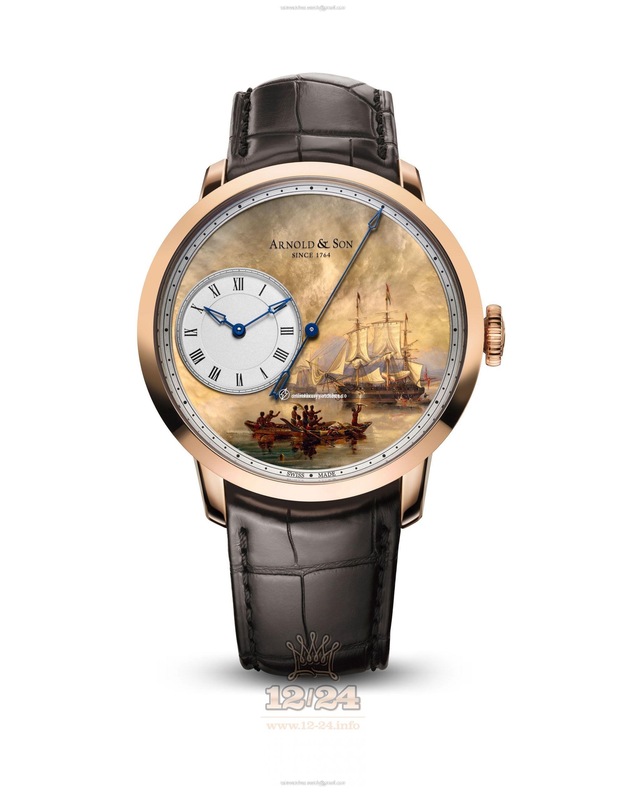 Arnold Son Instrument Collection Watch 1ARAP.M08A.C120P 44 mm Pink gold Case Painted Dial