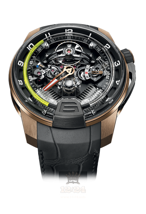 HYT H2 Watch 248-dg-00-gf-ab 49 mm Pink gold Titanium Case